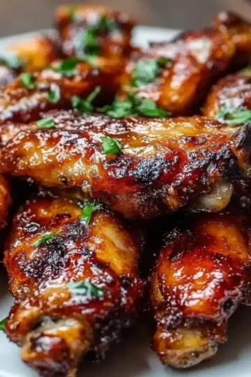 Crispy Oven Baked Honey BBQ Chicken Wings