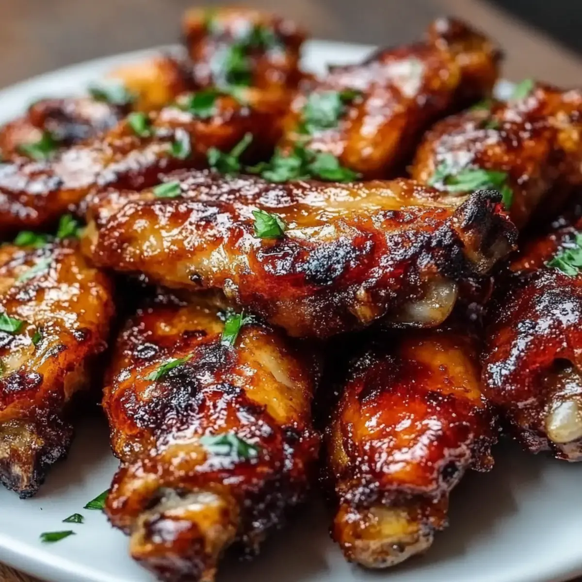 Crispy Oven Baked Honey BBQ Chicken Wings