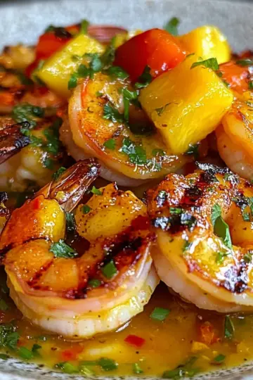 Grilled Shrimp With Spicy Mango Lime Coulis