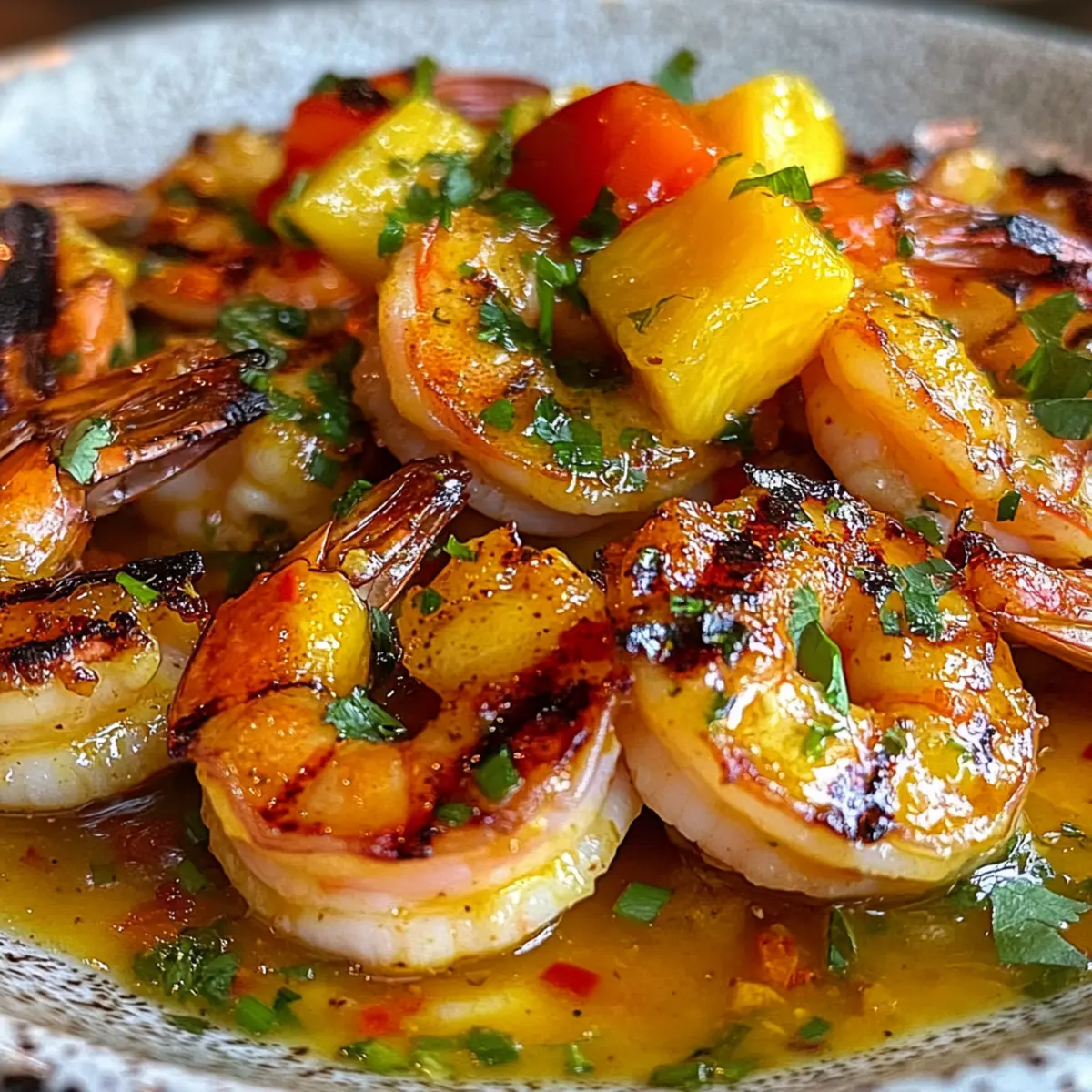 Grilled Shrimp With Spicy Mango Lime Coulis