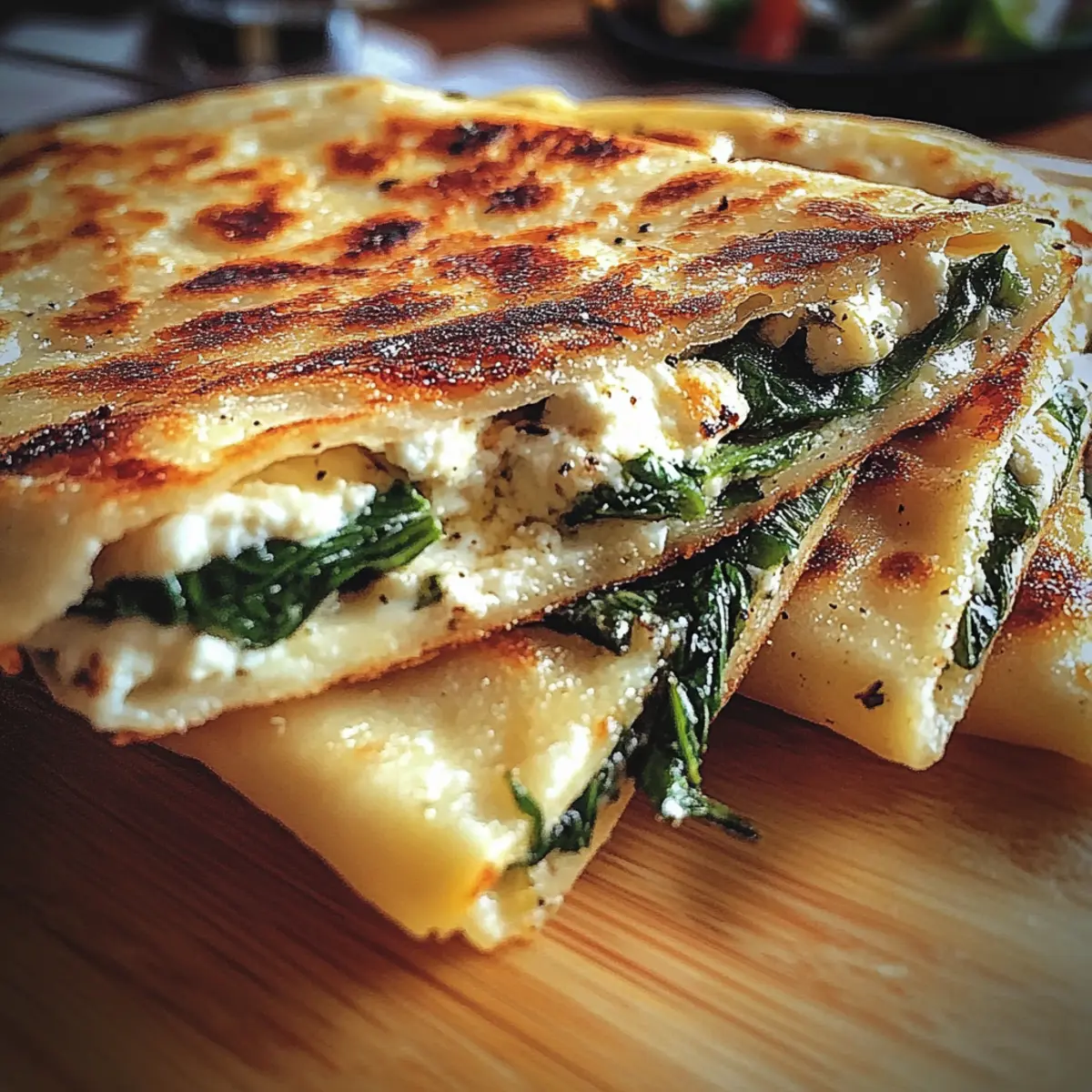 Mediterranean Quesadillas With Spinach And Feta