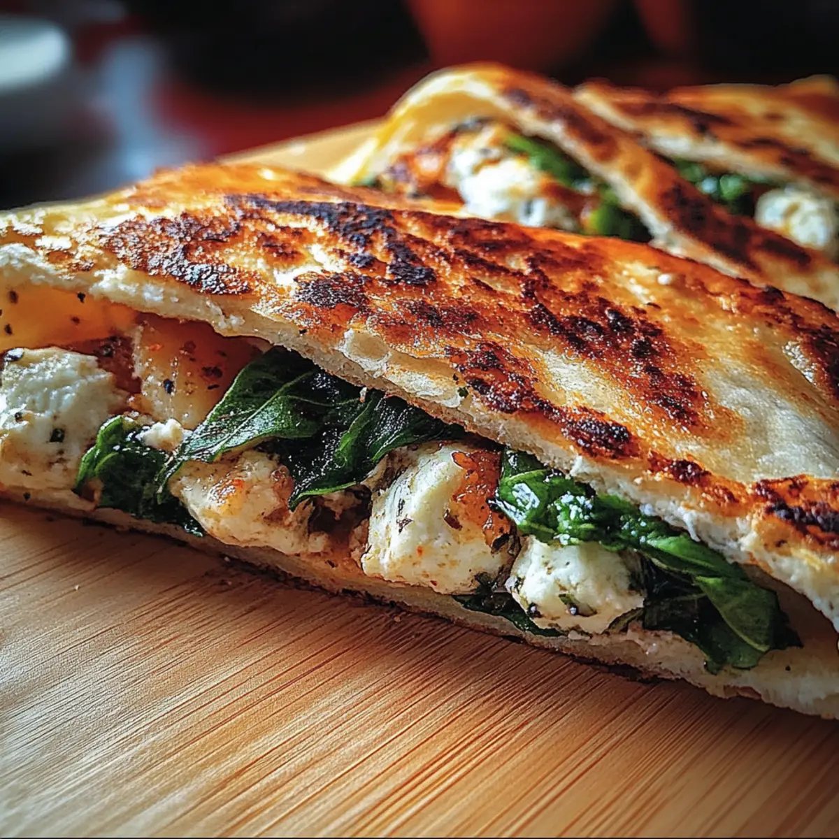 Mediterranean Quesadillas With Spinach And Feta