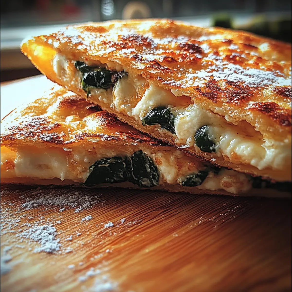 Mediterranean Quesadillas With Spinach And Feta