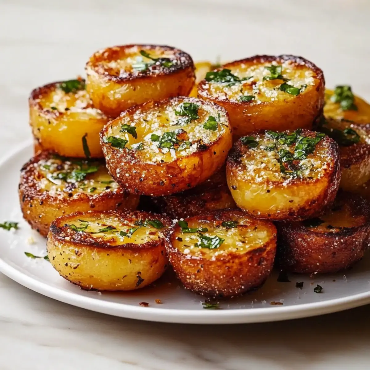 Parmesan Smashed Potatoes with Garlic Dip