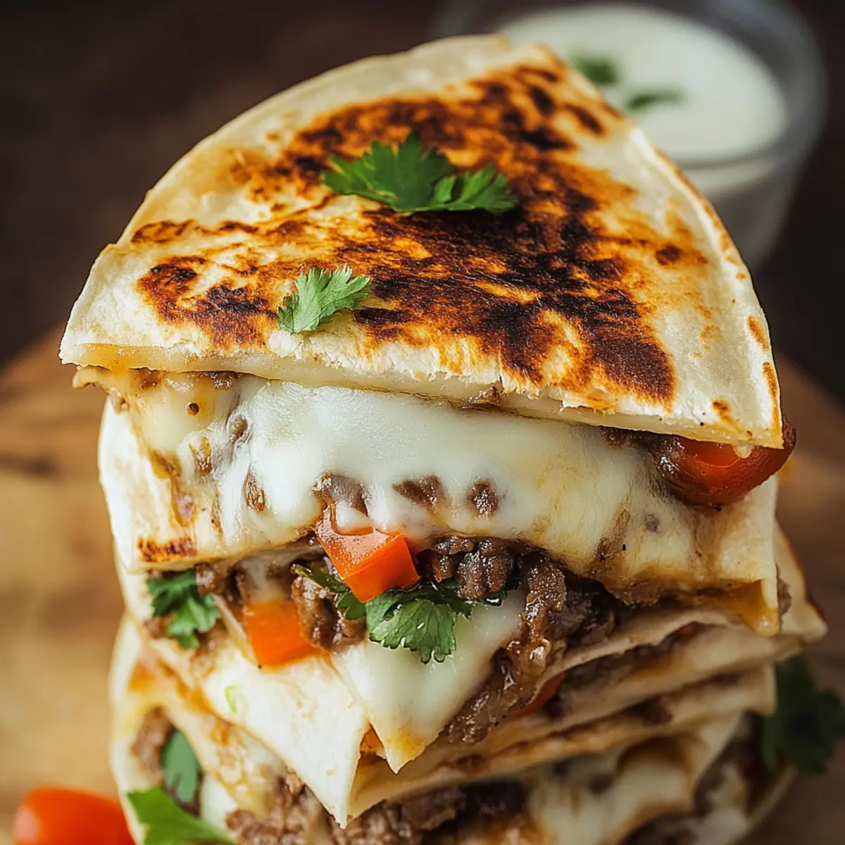 Philly Cheesesteak Quesadillas