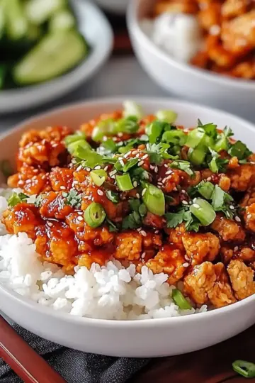 Protein Firecracker Ground Chicken Bowls