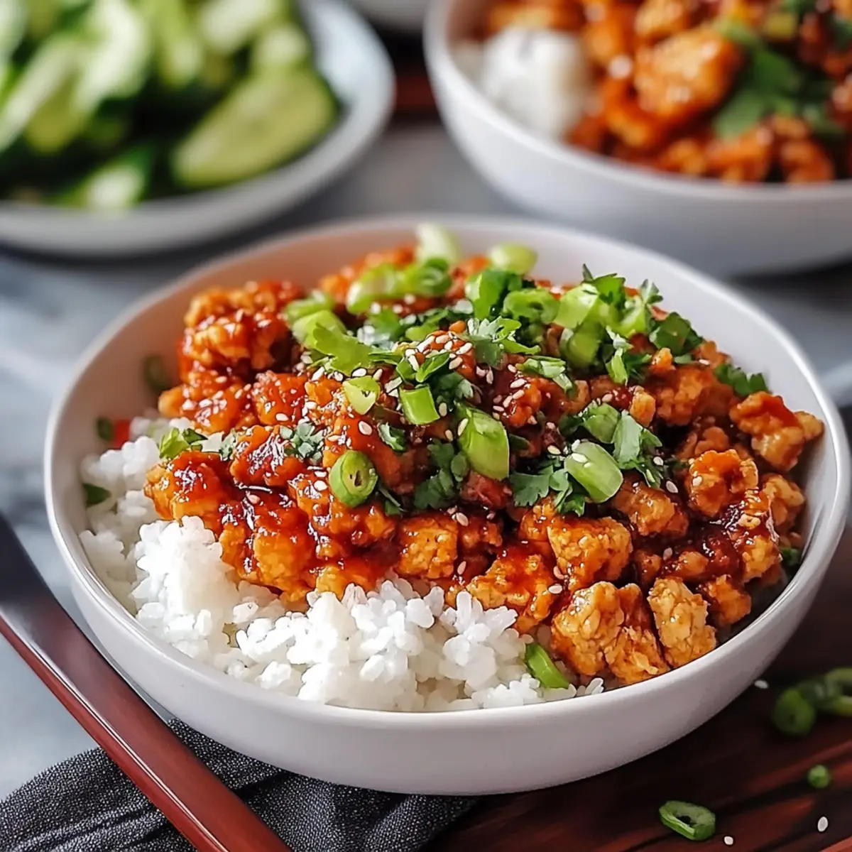 Protein Firecracker Ground Chicken Bowls
