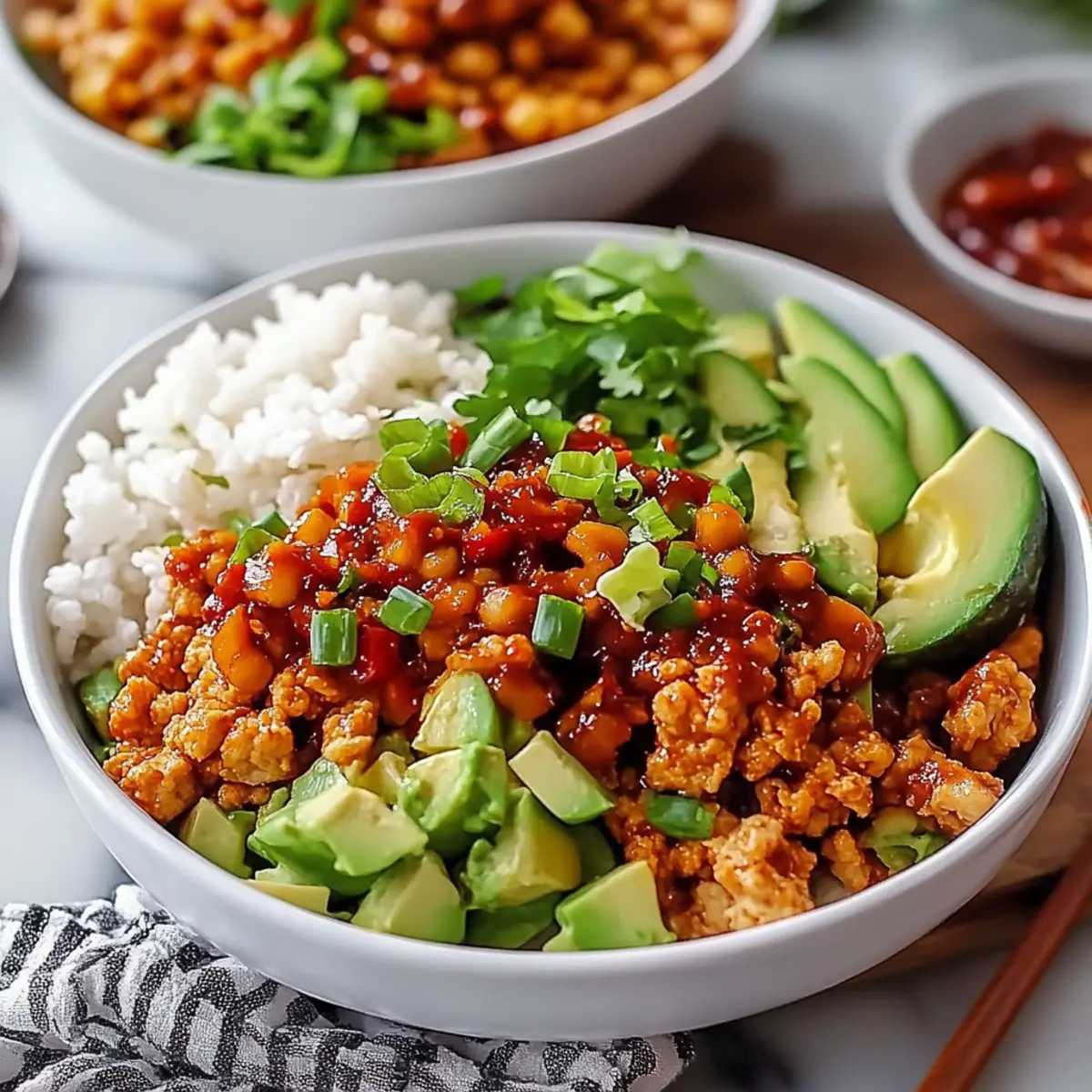 Protein Firecracker Ground Chicken Bowls