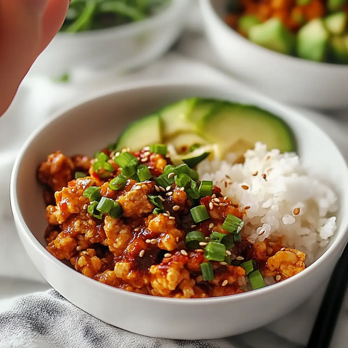 Protein Firecracker Ground Chicken Bowls