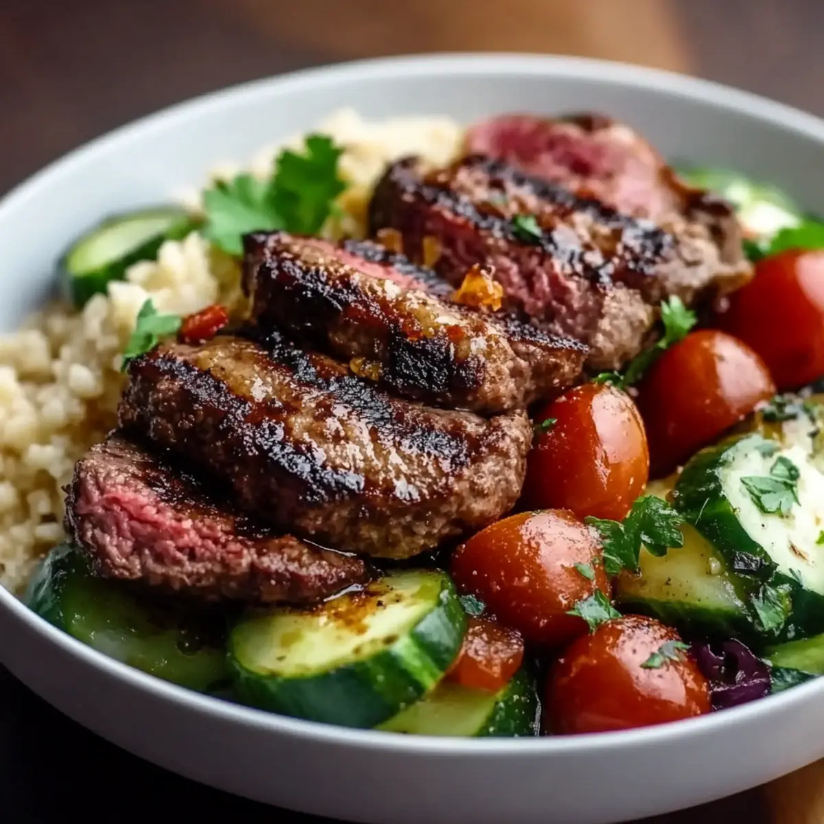 Steak Bowl Inspired By The Mediterranean Diet