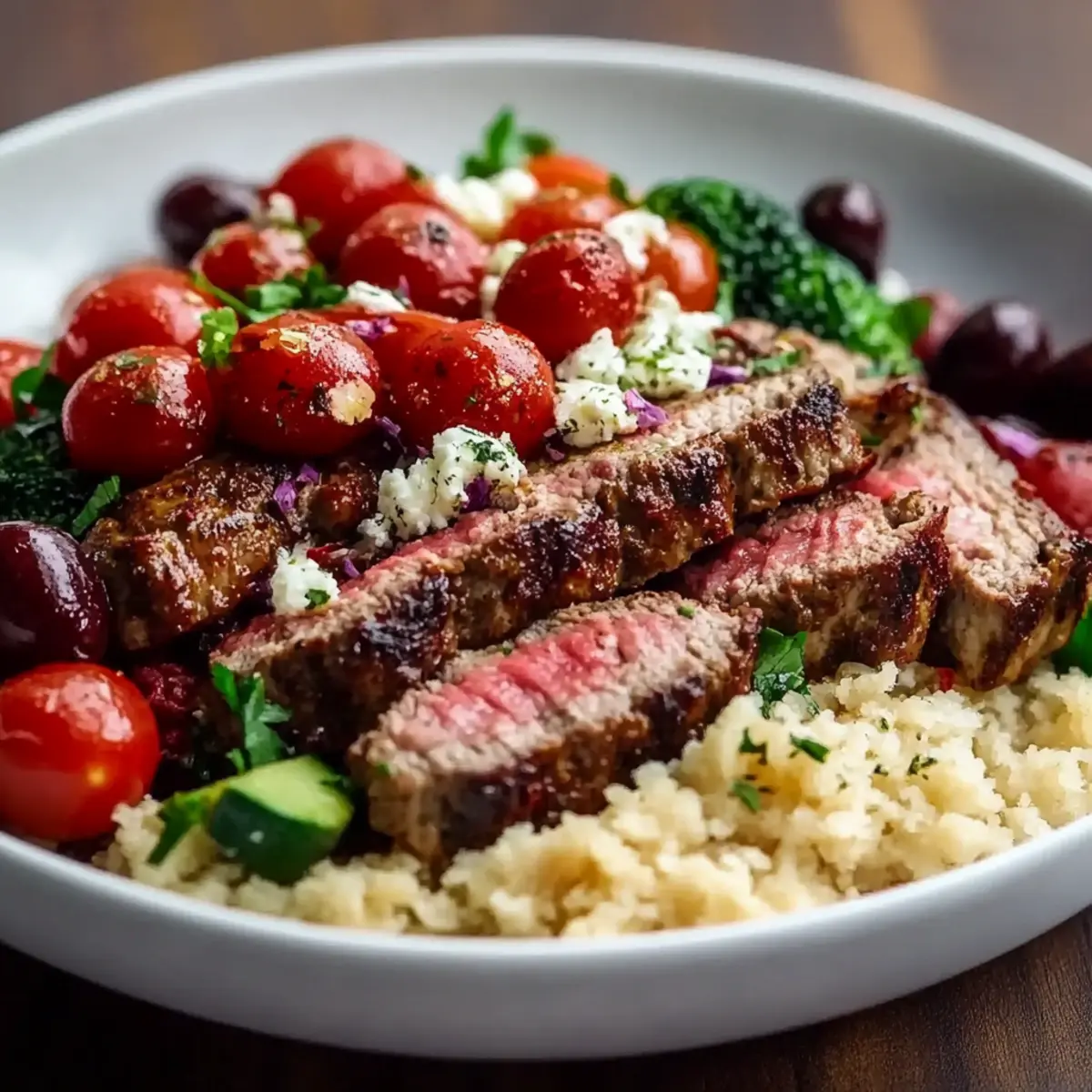 Steak Bowl Inspired By The Mediterranean Diet