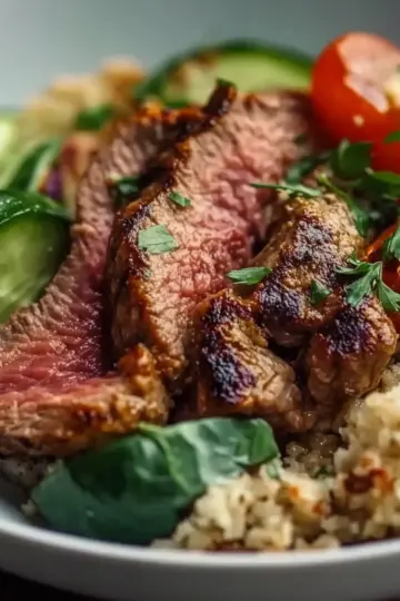 Steak Bowl Inspired By The Mediterranean Diet