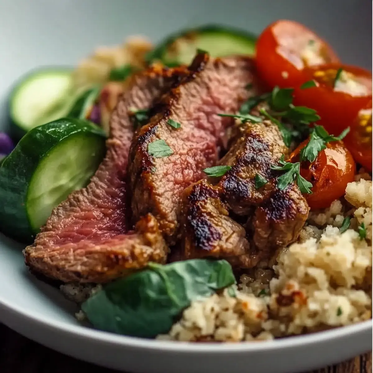 Steak Bowl Inspired By The Mediterranean Diet
