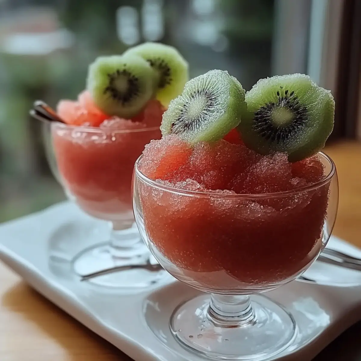 Watermelon Kiwi Granita