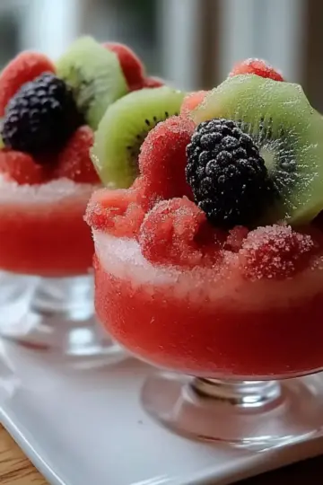 Watermelon Kiwi Granita
