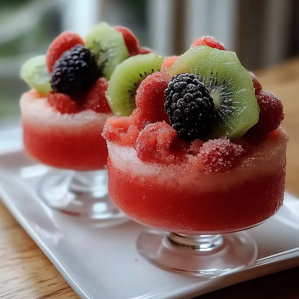 Watermelon Kiwi Granita