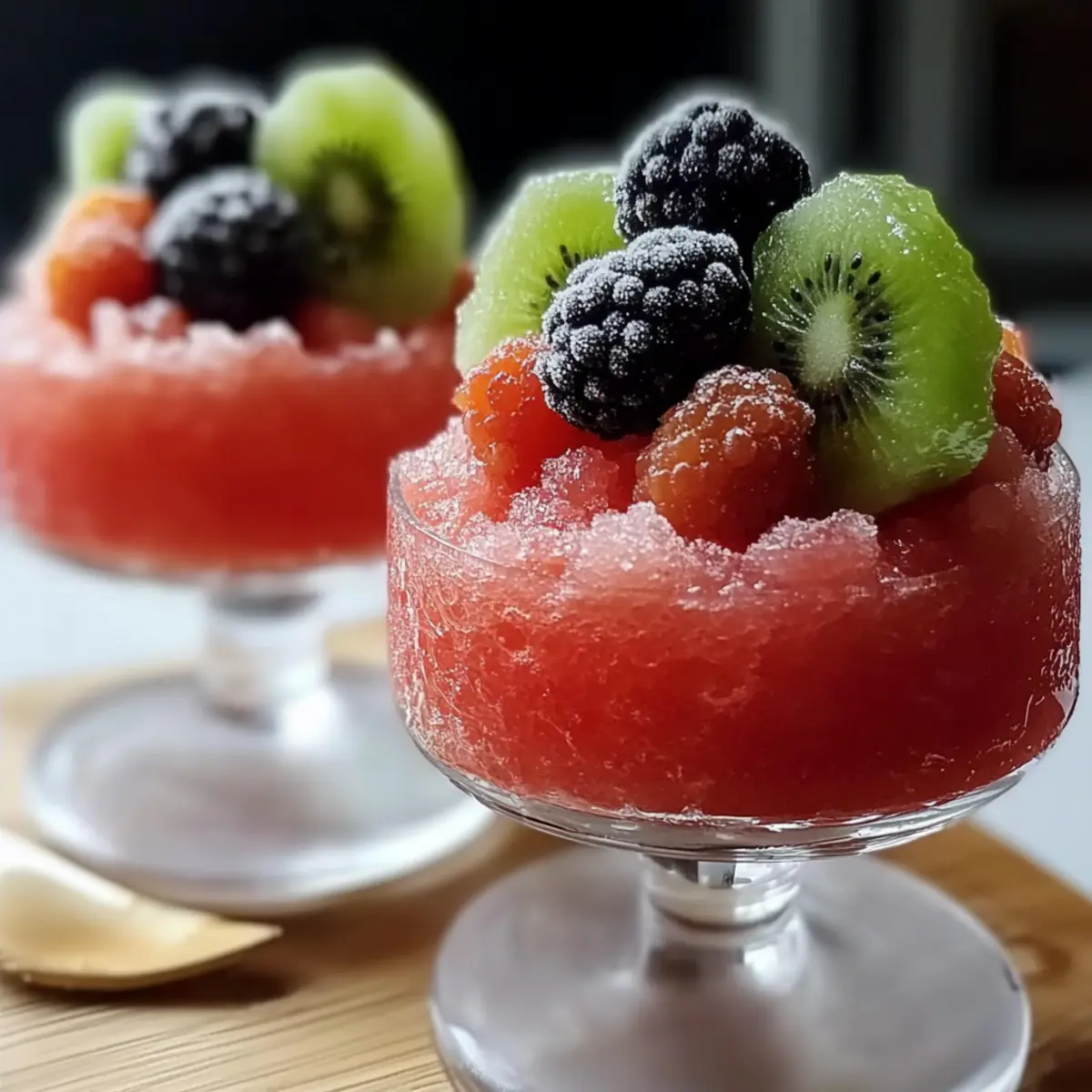 Watermelon Kiwi Granita