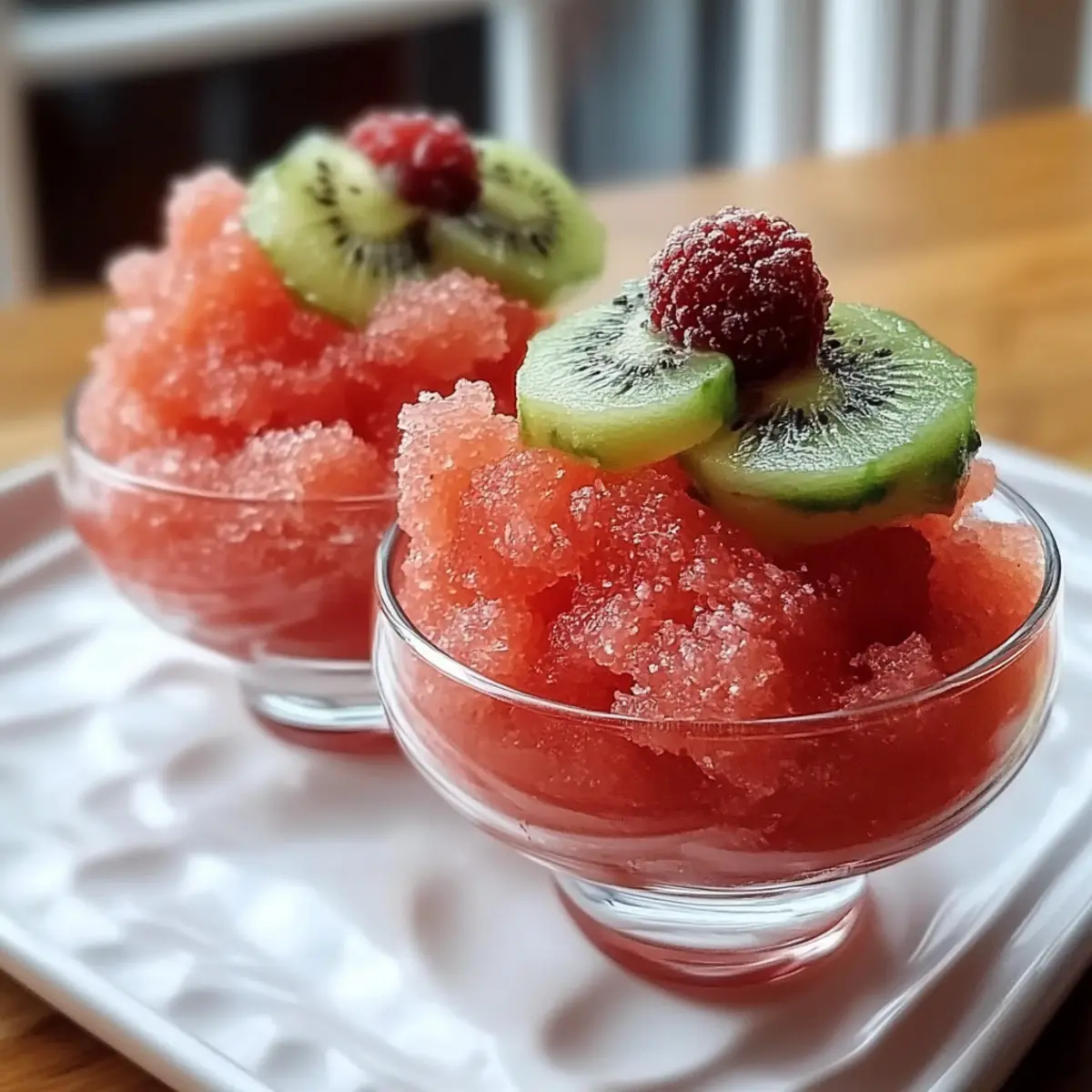 Watermelon Kiwi Granita